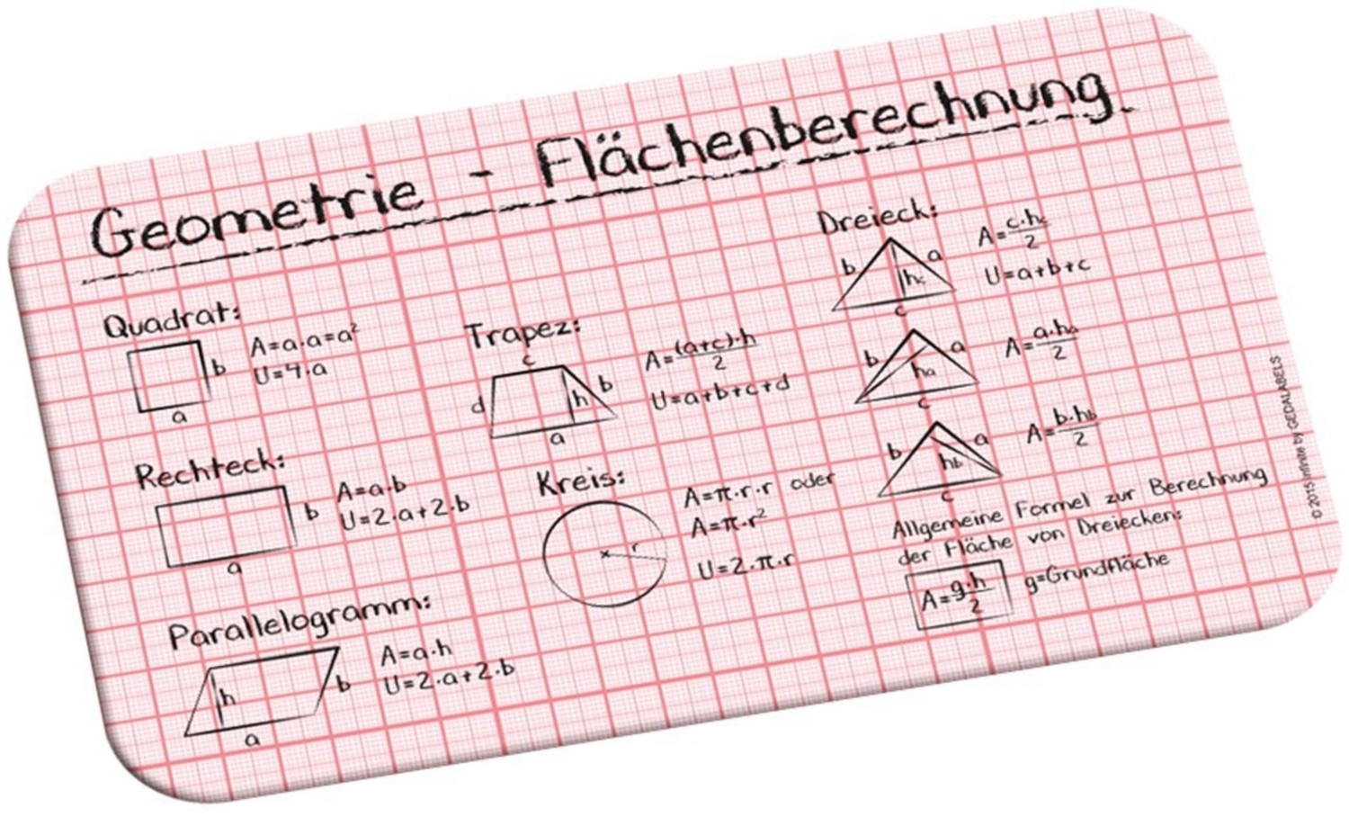 Geda Labels GmbH Frühstücksbrett Geometrie, Melamin, (1-St), Rot, 23,5x14,5x0,3cm, spülmaschinengeeignet Bild 1