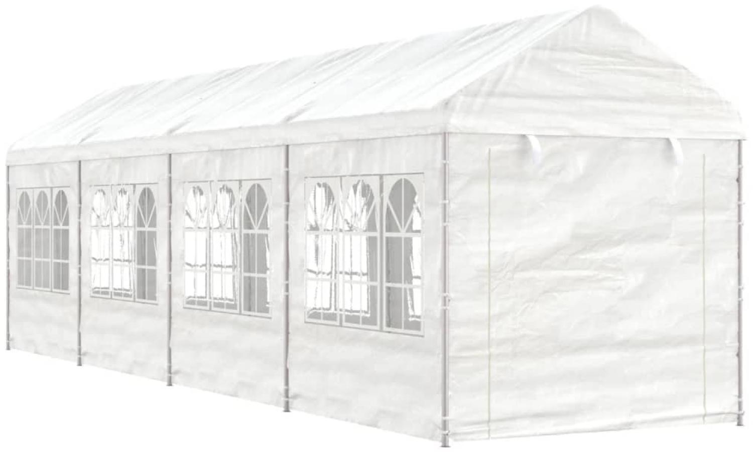 vidaXL Pavillon mit Dach Weiß 8,92x2,28x2,69 m Polyethylen 3155480 Bild 1