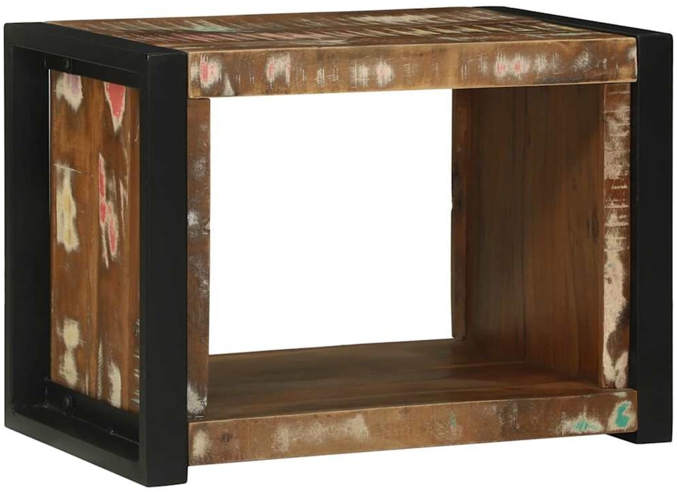 vidaXL Wandwürfel mit Regal Braun 55 x 35 x 40 cm Massivholz Altholz 4016009 Bild 1