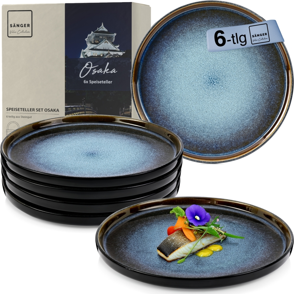 SÄNGER Steingut Speiseteller Osaka 6-teilig Bild 1