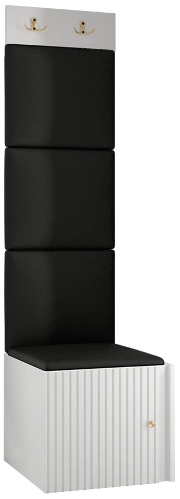 Mirjan24 Garderoben-Set Kirtan Slim XXII, schwarz / weiß, Weiß Bild 1