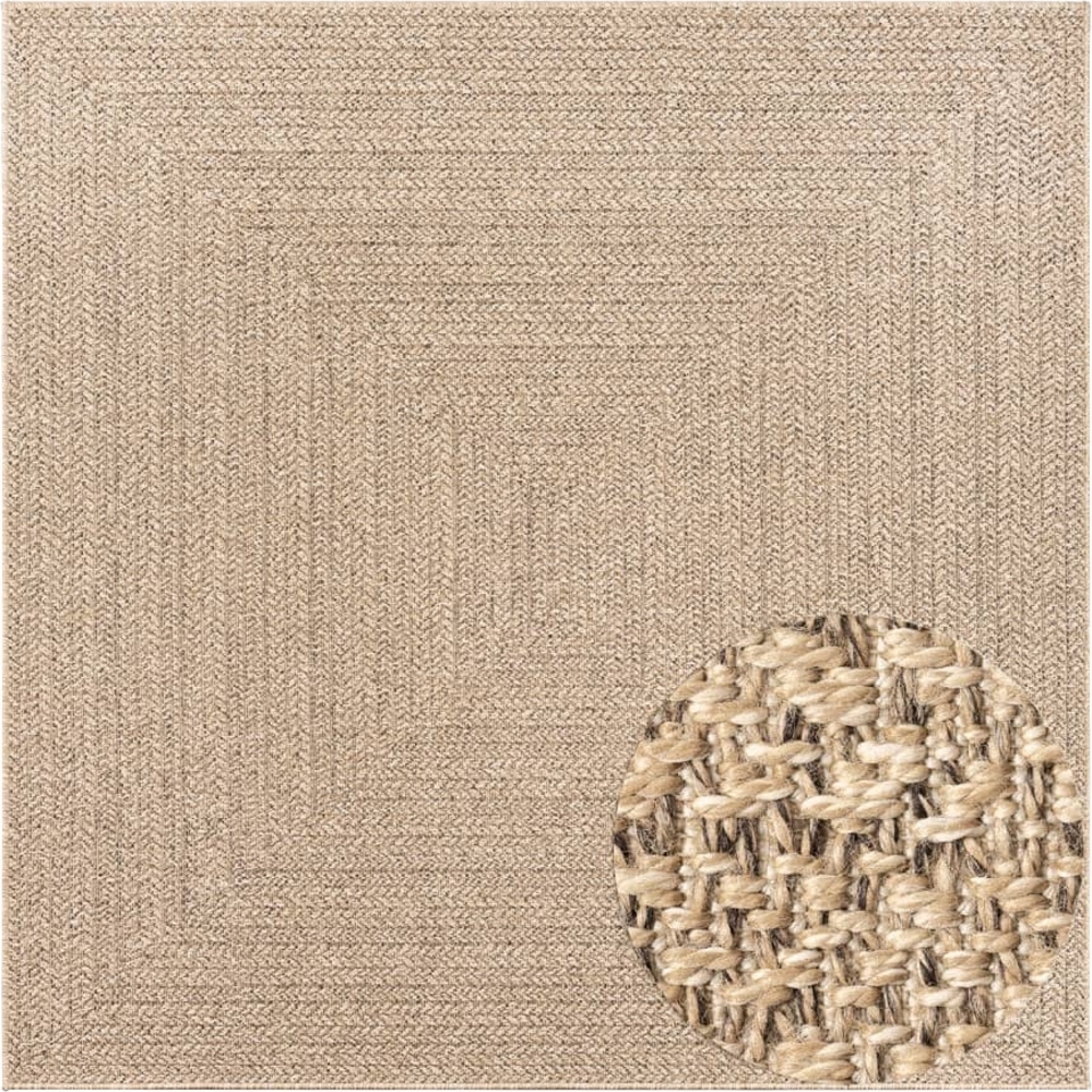 vidaXL Teppich ZIZUR 200x200 cm Jute-Optik Indoor und Outdoor 4006155 Bild 1