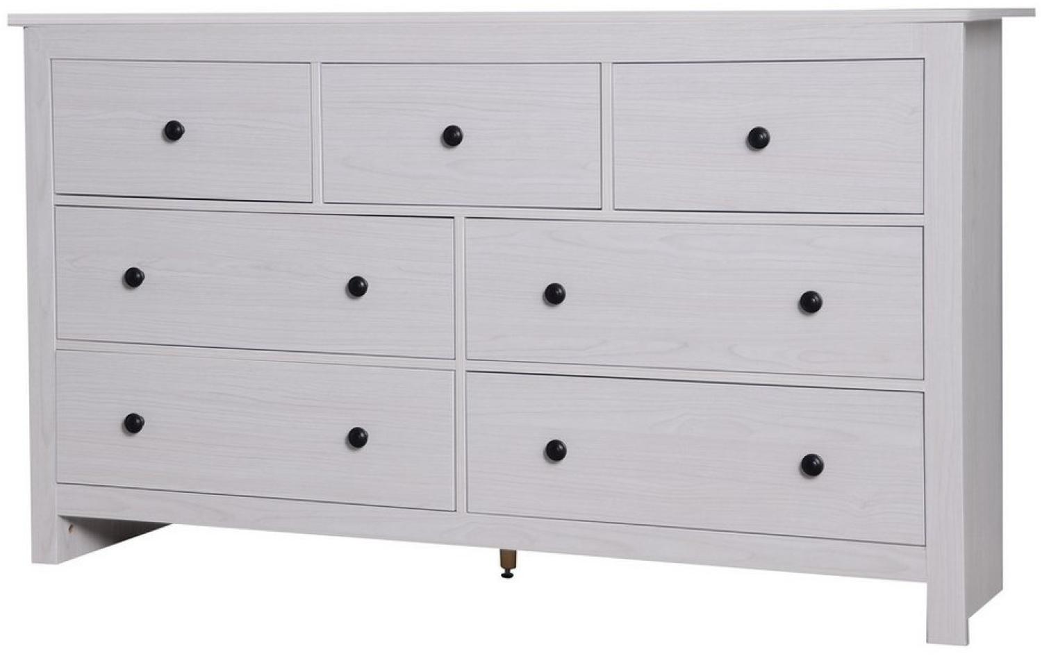 KLAM HOME Kommode Sideboard Küchenschrank Beistellschrank Aufbewahrungsschrank (Mit 7 Schubladen 140*40*89cm), Anrichte Standschrank für Wohnzimmer Bild 1