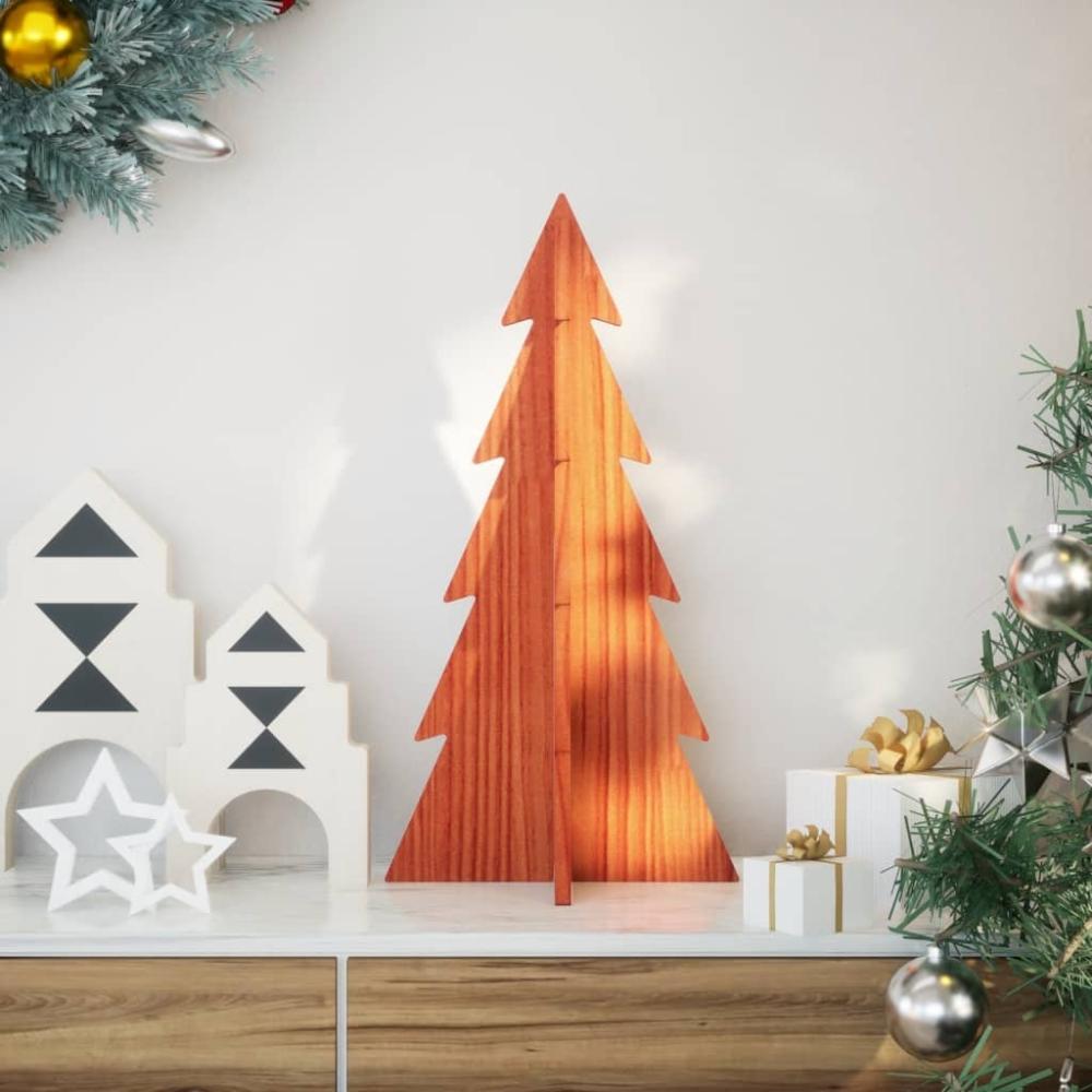 vidaXL Weihnachtsbaum Holz zum Schmücken 59,5 cm Massivholz Kiefer 858167 Bild 1