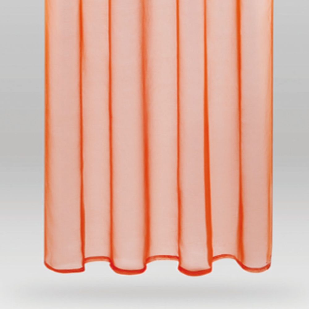 Gardine mit Ösen, Transparent Voile 140x175 cm ( Breite x Länge ) in orange - möhre, Ösenschal in vielen weiteren Farben und Größen Bild 1