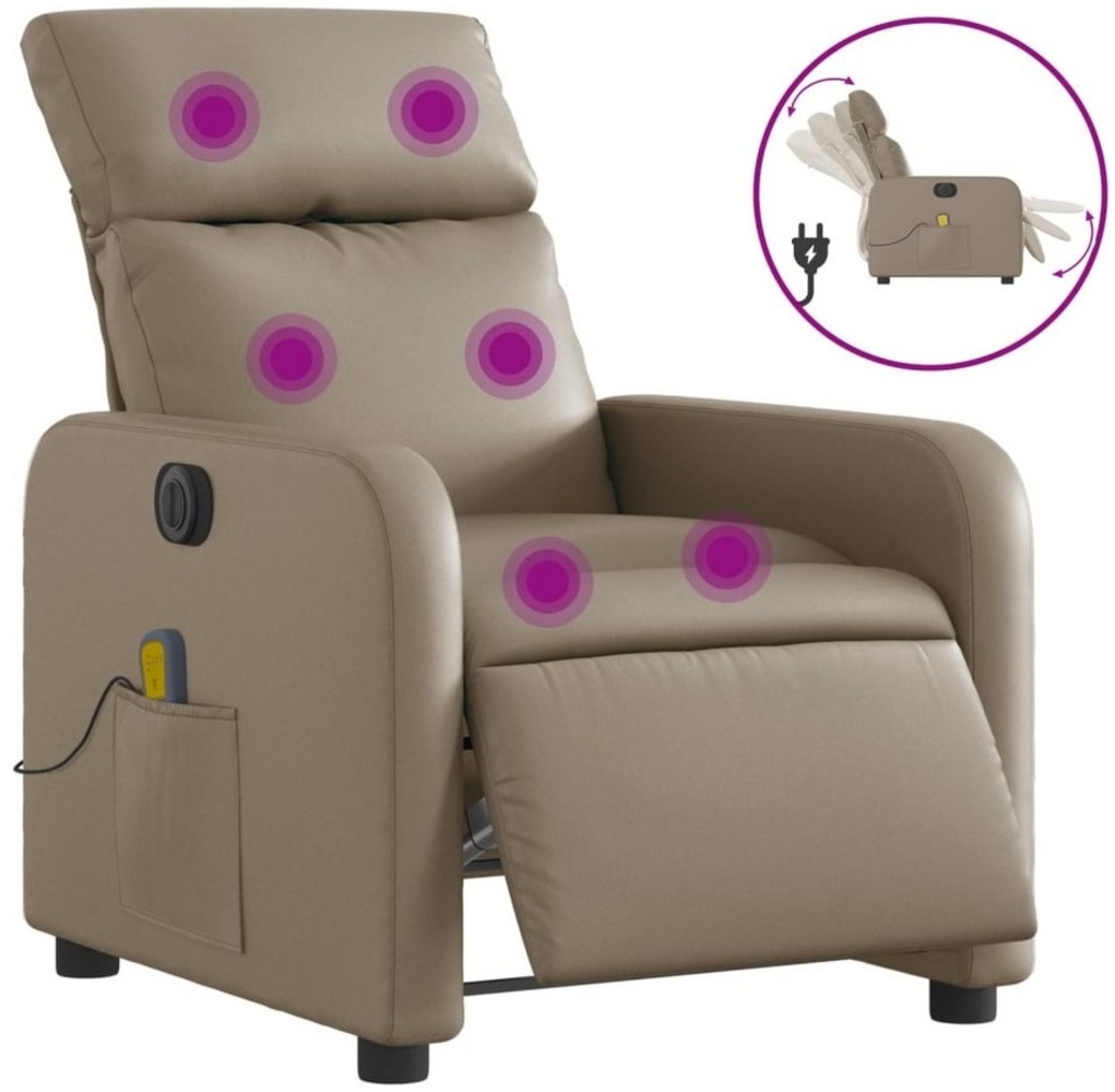 DOTMALL Massagesessel Massagesessel Elektrisch Cappuccino-Braun Kunstleder Bild 1