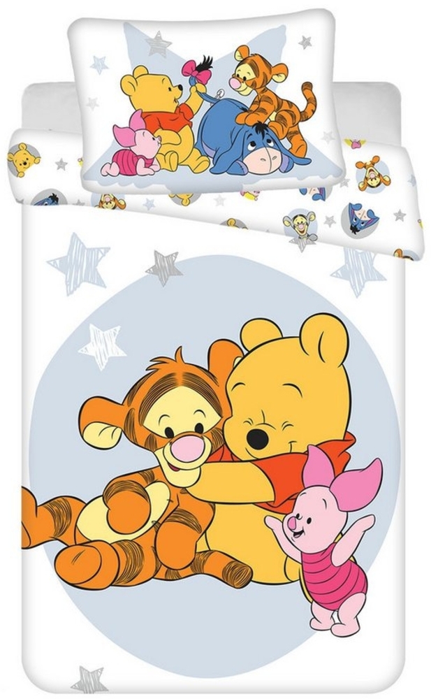 Disney Winnie Puuh Babybettwäsche Wendebettwäsche Disney Winnie the Pooh 2tlg. 100x135 + 40x60, Baumwolle, 2 teilig, 100% Baumwolle, trocknergeeignet Bild 1