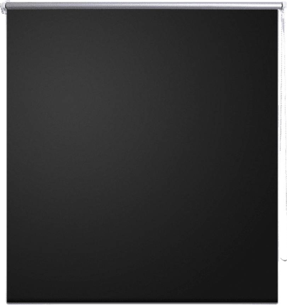vidaXL Verdunklungsrollo Seitenzug Rollo Klemmrollo Klemmfix Kette, Schwarz, 160 cm x 2,3 m Bild 1