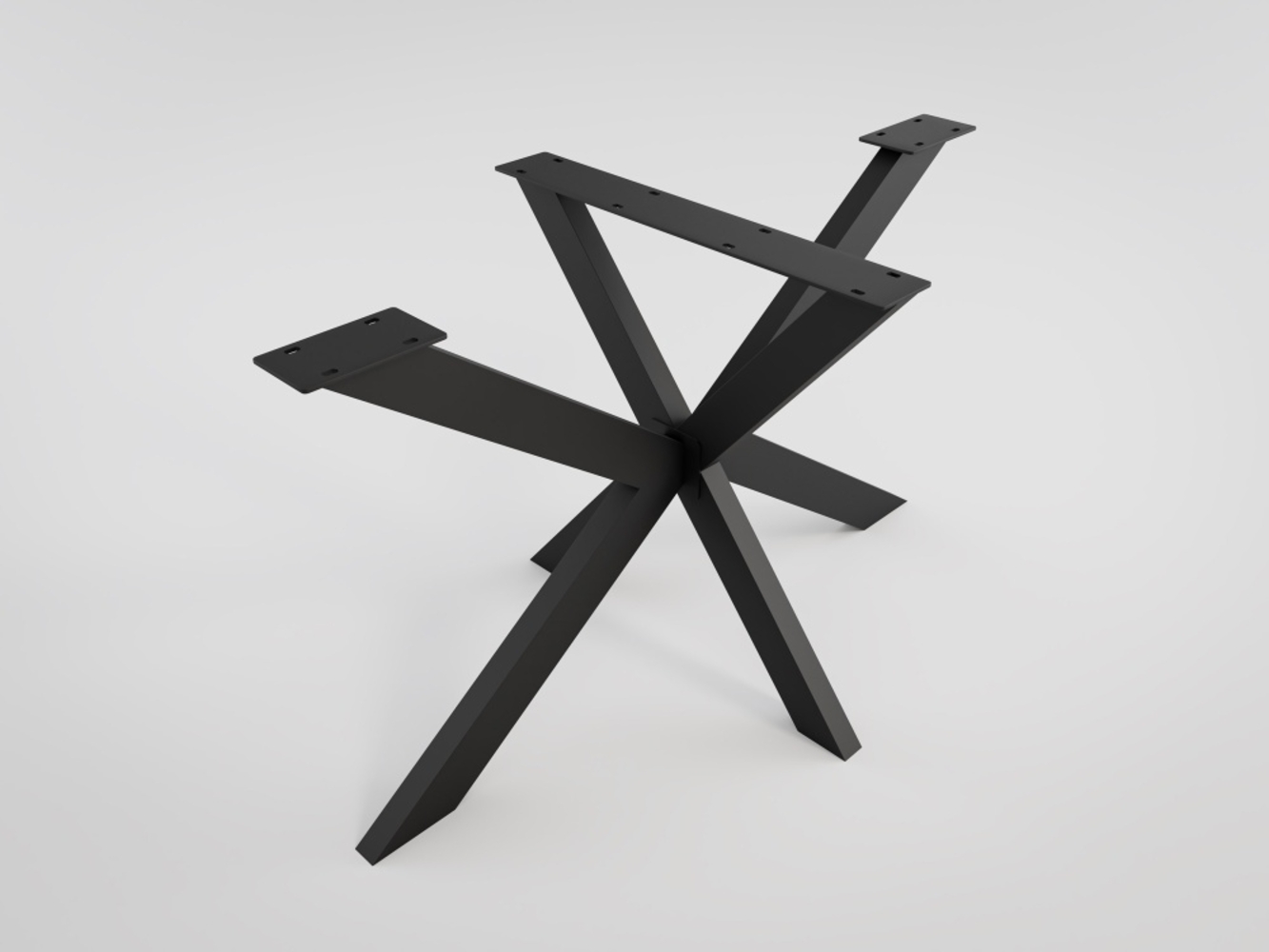 Tischgestell Daron Spider Kreuzgestell Metall, DIY Ess- oder Konferenztisch : Schwarz Bild 1