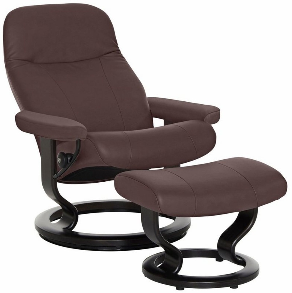 Stressless® Relaxsessel Garda (Set, Relaxsessel mit Hocker), mit Hocker, mit Classic Base, Größe M, Gestell Wenge Bild 1