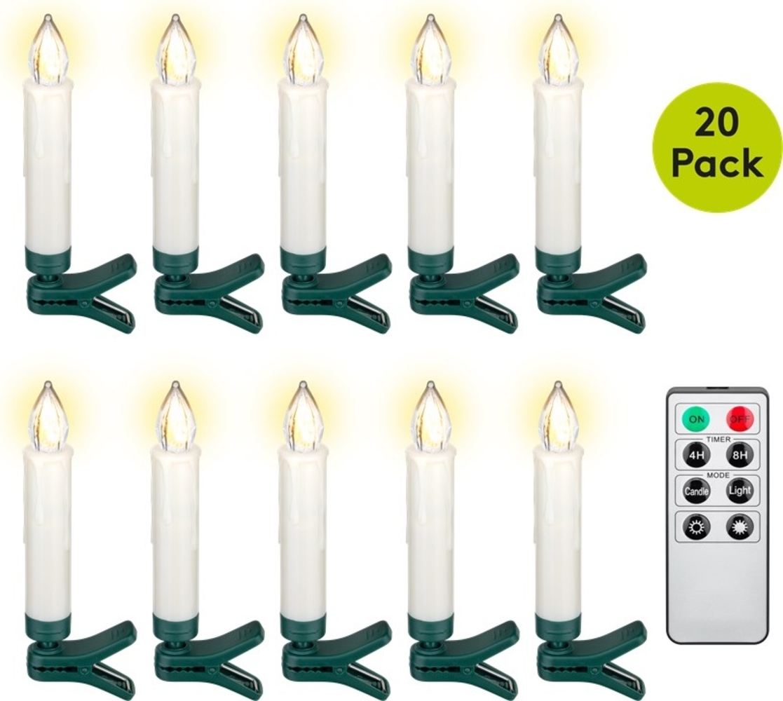 Goobay 20 wireless LED Christmas tree candles green-whit Bild 1