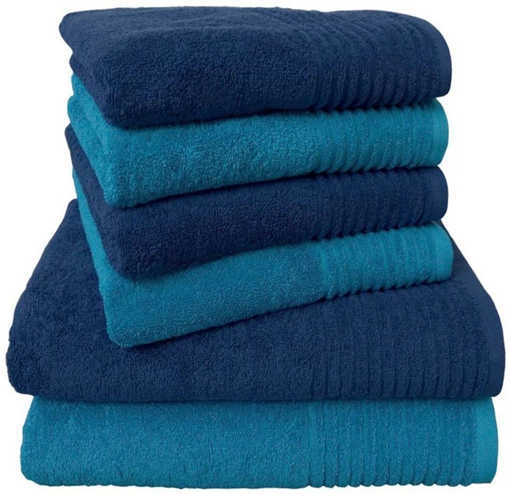 Dyckhoff Handtuch Set Brillant, Walkfrottee (Set, 6-St), mit Streifenbordüre,4 Handtücher (50x100cm), 2 Duschtücher (70x140cm) Bild 1