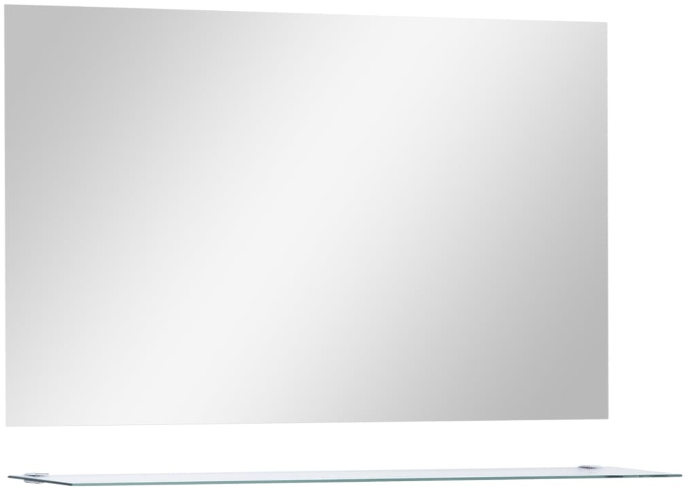 vidaXL Wandspiegel mit Ablage Hartglas, 100x60 cm Bild 1