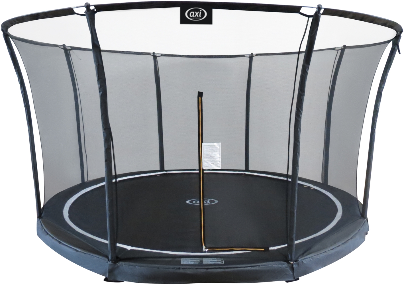 AXI Denver Trampolin rund mit Netz Ø 366 cm in Schwarz Inground Trampolin / Bodentrampolin für Kinder mit Umrandung | Schwarz | Metall | 405.00 cm Bild 1