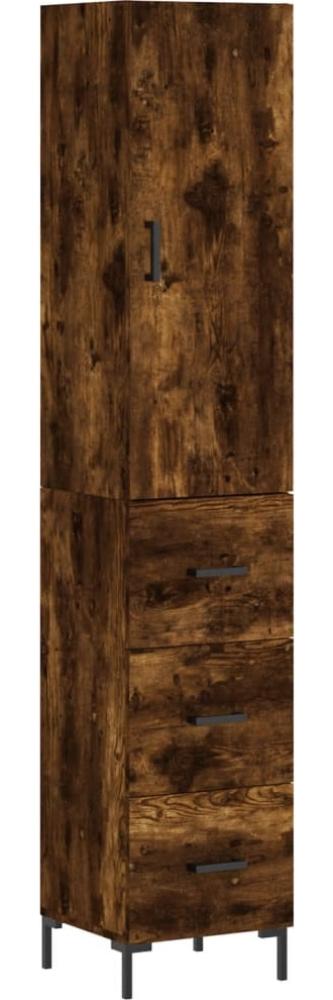 vidaXL Highboard Räuchereiche 34,5x34x180 cm Holzwerkstoff 3198854 Bild 1