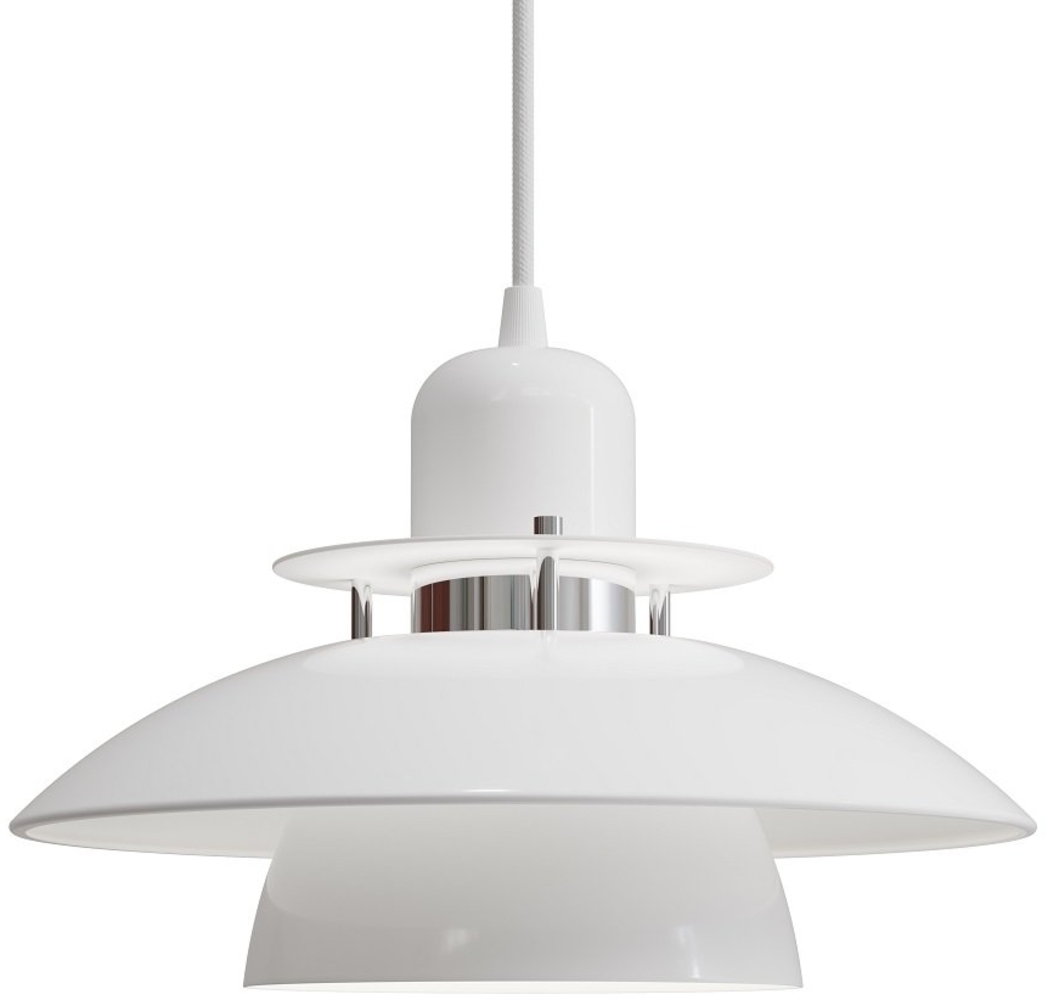 Belid Primus IV Pendelleuchte weiss glänzend chrom 280mm E27 Bild 1