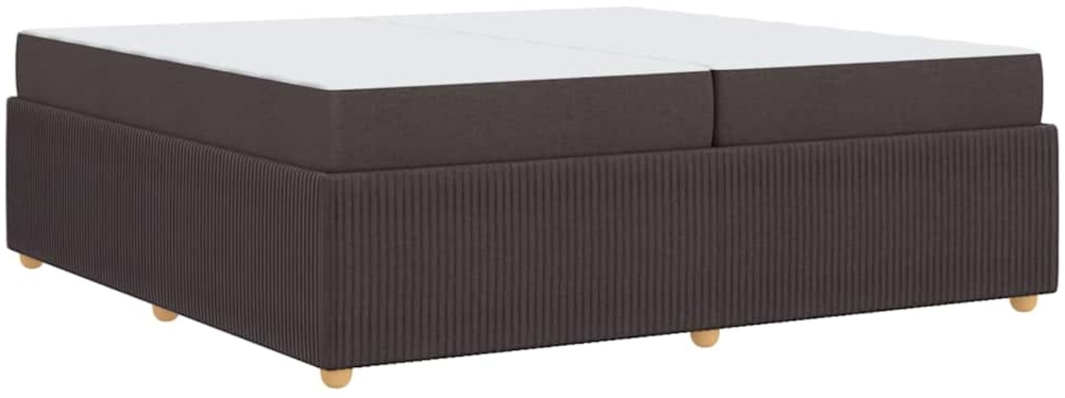 vidaXL Bettrahmen mit Matratze Dunkelbraun 200 x 200 cm Stoff 3398434 Bild 1