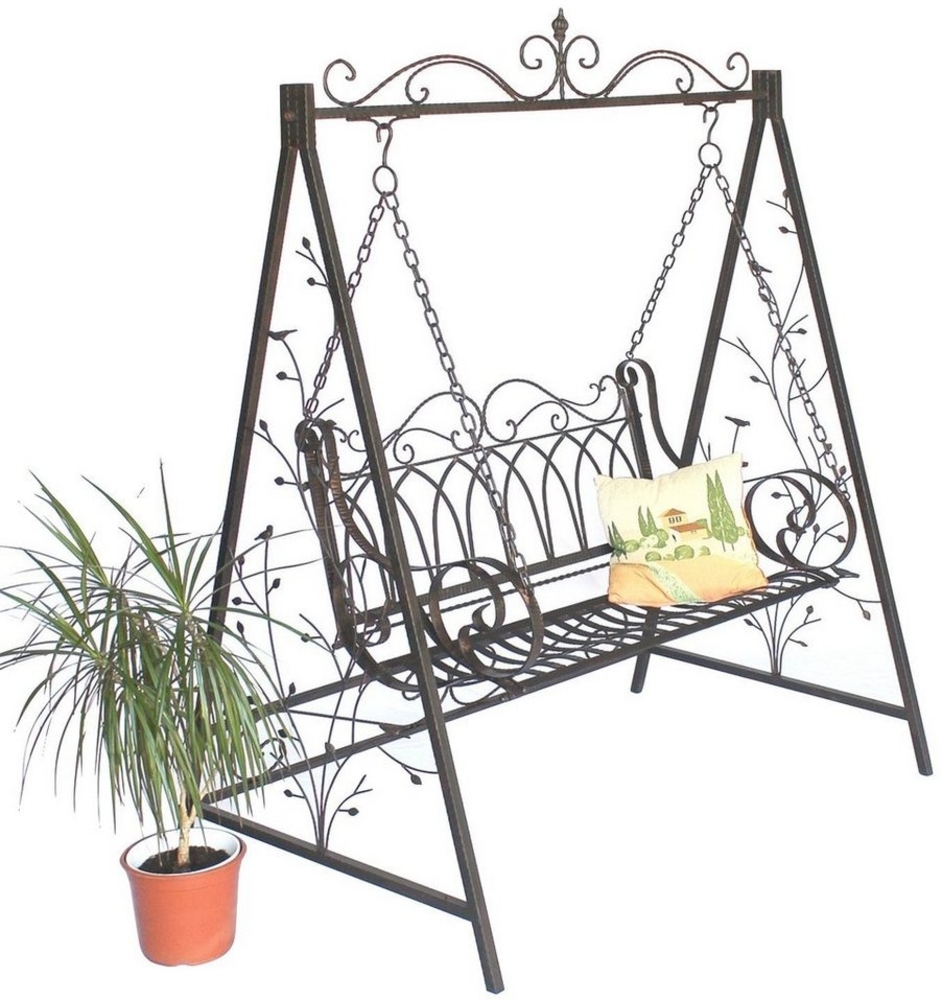 DanDiBo Hollywoodschaukel Metall 2 Sitzer Antik Vintage 18688 Schmiedeeisen Gartenschaukel Garten Bild 1