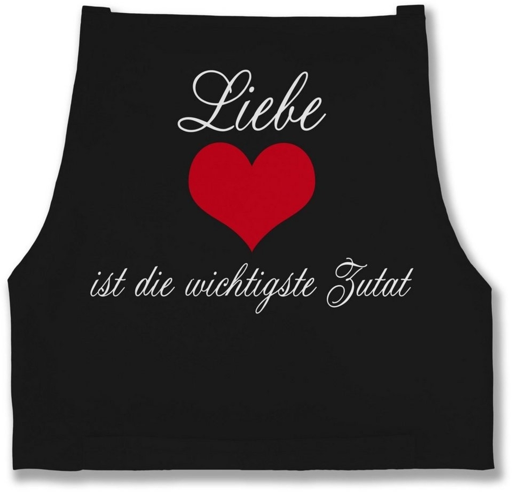 Shirtracer Kochschürze Liebe ist die wichtigste Zutat I Geschenk Kochen I Hobbyköche, (1-tlg), Kochschürze Bild 1