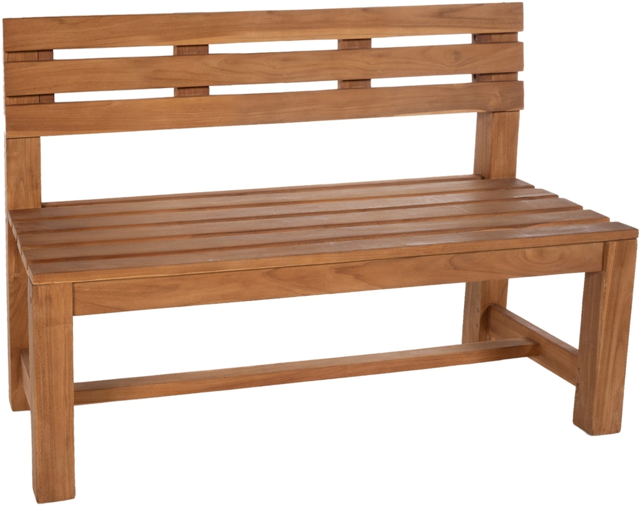 CLP Teakbank Augusta Gartenbank mit Rückenlehne wetterfest stabil massiv,teak 150 cm Bild 1