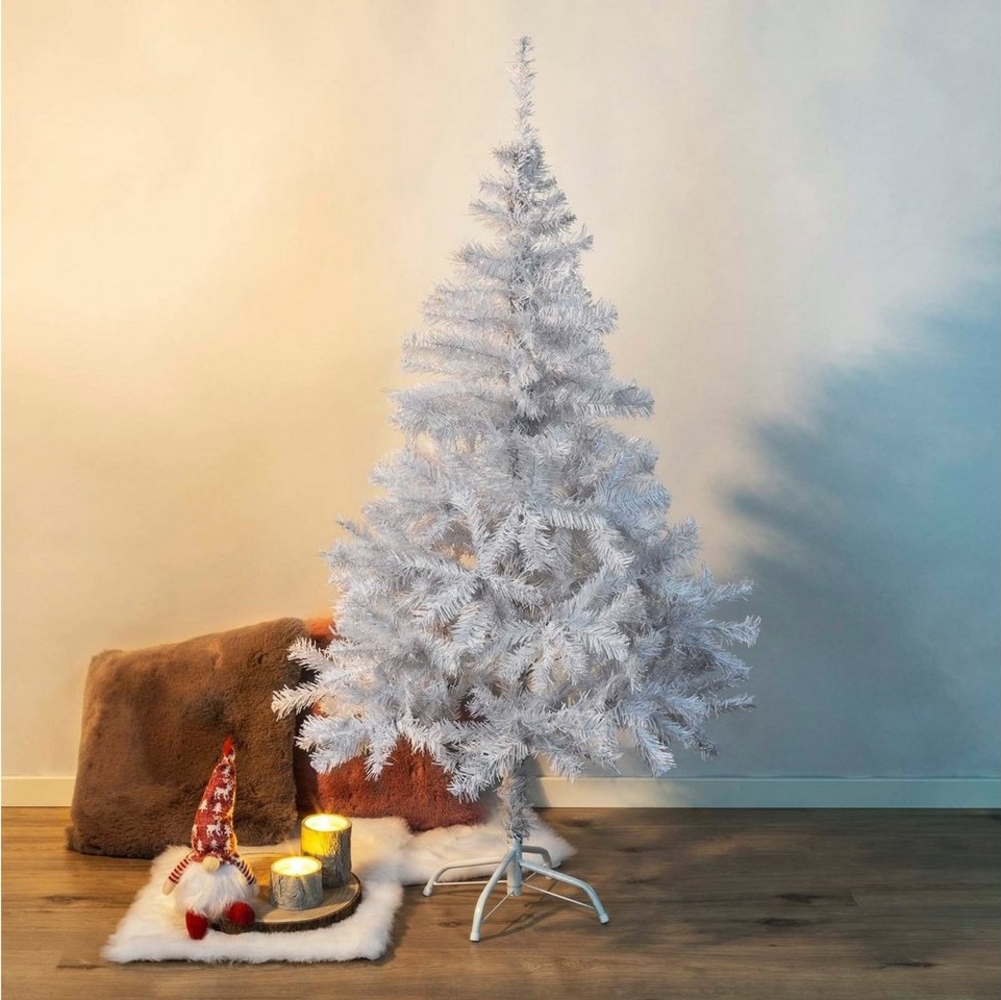 HI Dekobaum Weihnachtsbaum 150cm hoch, weiß mit Metallständer und Ästen Kunststoff (1 St) Bild 1