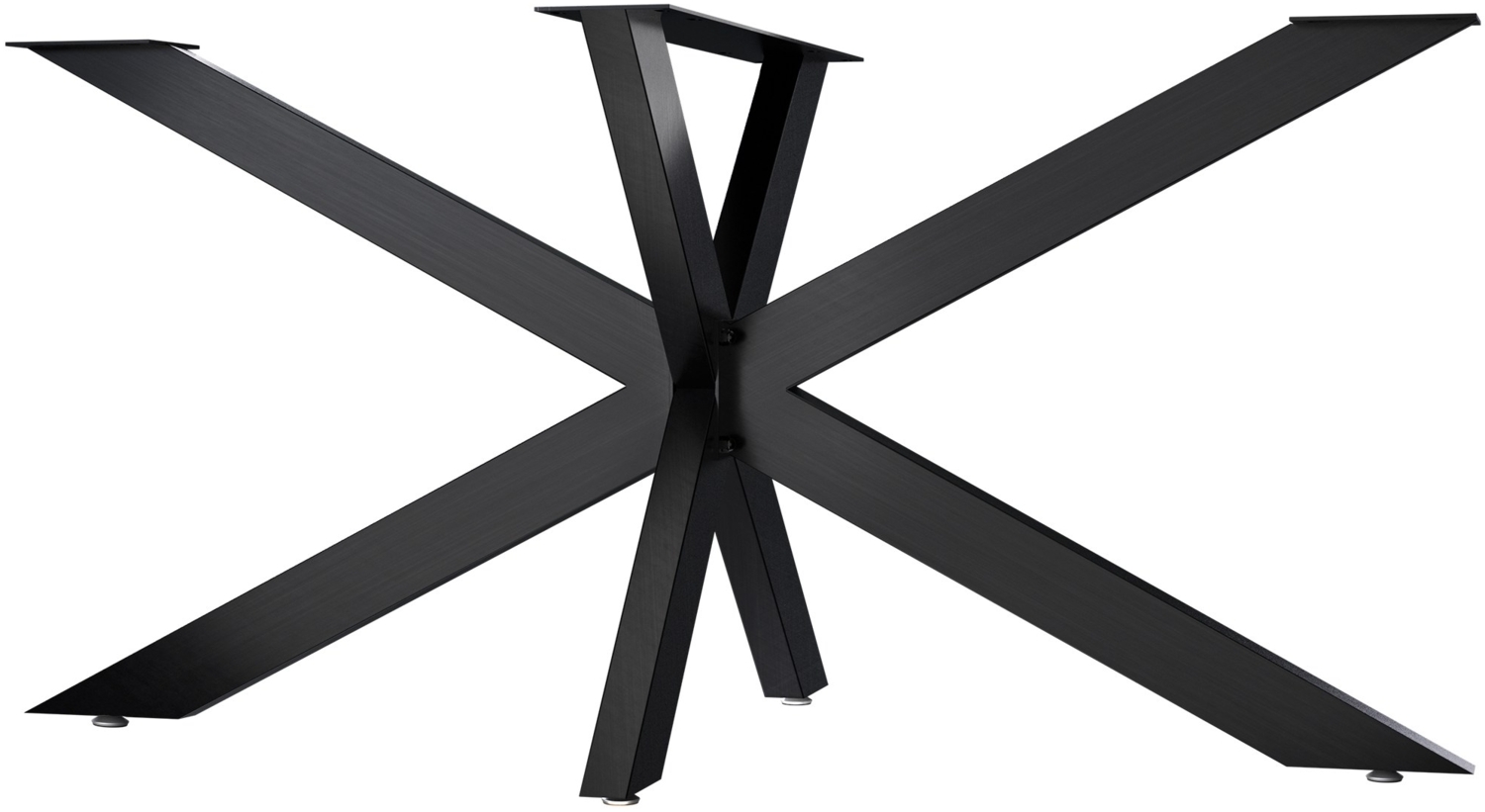 CLP Tischbeine Hardwick aus Stahl in Sternform Höhe 71 cm,150x78x71 cm industrial schwarz Bild 1