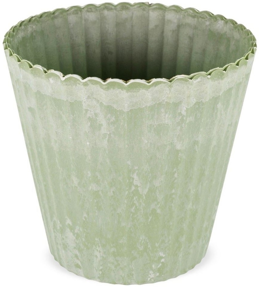 matches21 HOME & HOBBY Blumentopf Übertopf Pflanzgefäß Kunststoff grün Ø 13x12,5 cm (1 St) Bild 1