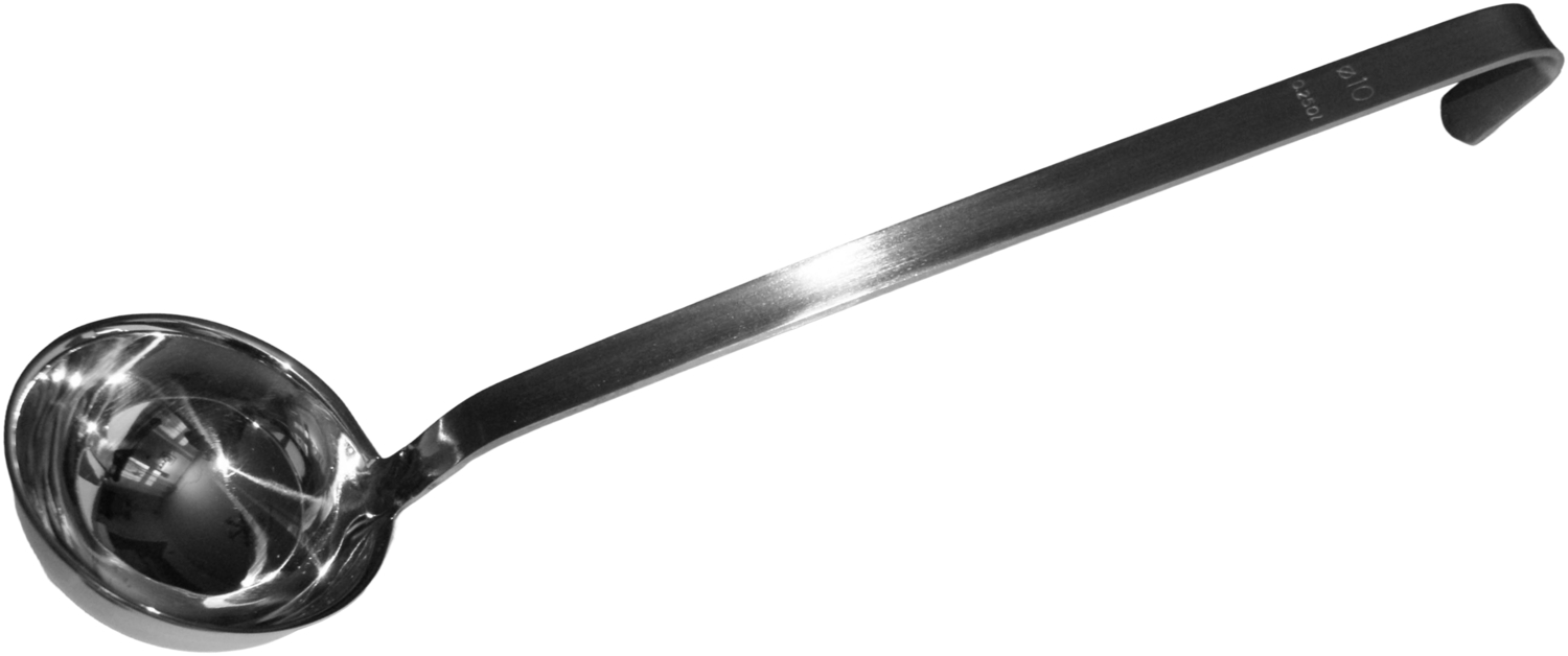 Profi-Schöpflöffel, 250 ml, Schöpfkellen aus Edelstahl in schwerer Qualität. Bild 1