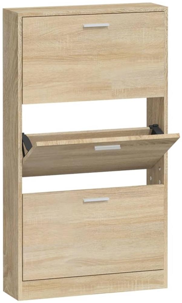 vidaXL Schuhschrank Eichen-Optik 59x17x108 cm Holzwerkstoff 342527 Bild 1