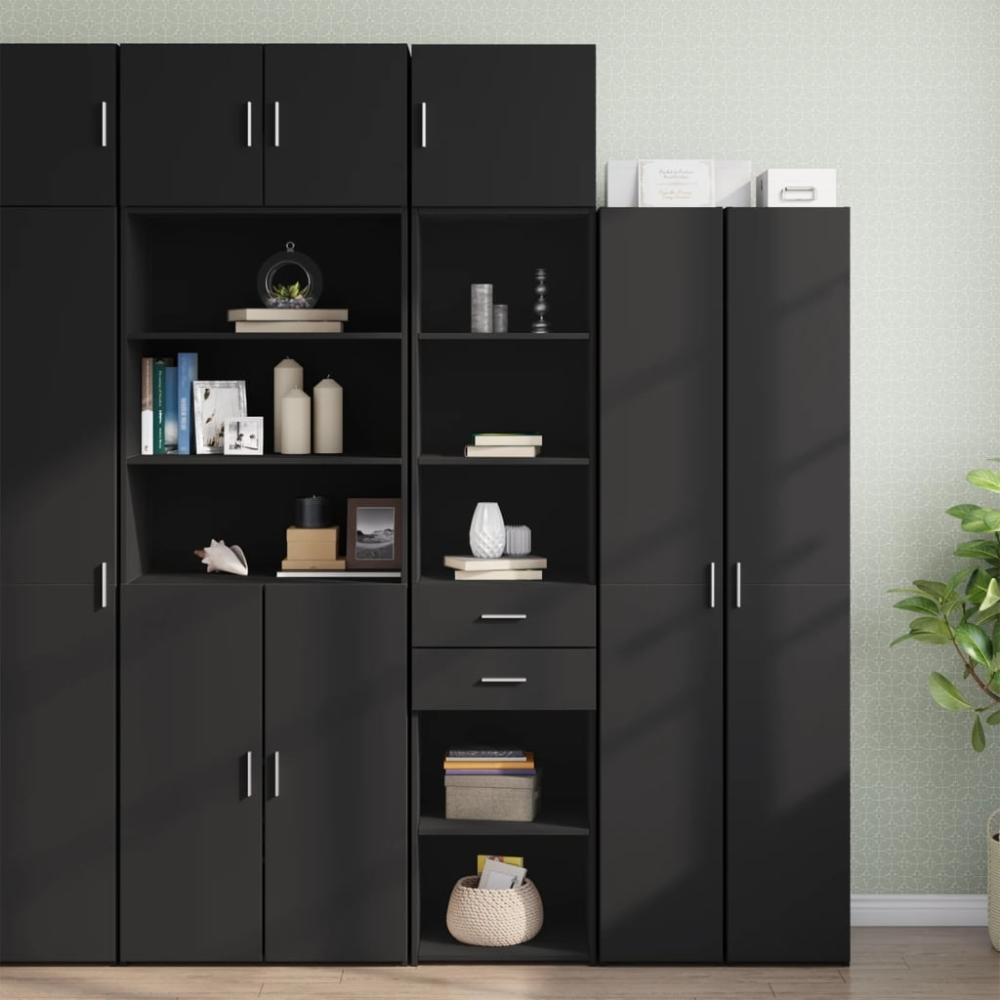 vidaXL Hochschrank Schmal Schwarz 45x42,5x225 cm Holzwerkstoff 3281295 Bild 1