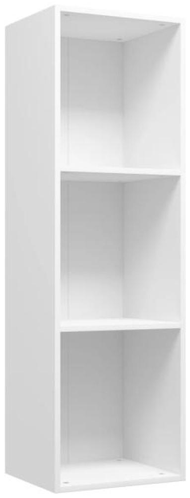 vidaXL Bücherregal/TV-Schrank Weiß 36x30x114 cm Holzwerkstoff 800135 Bild 1