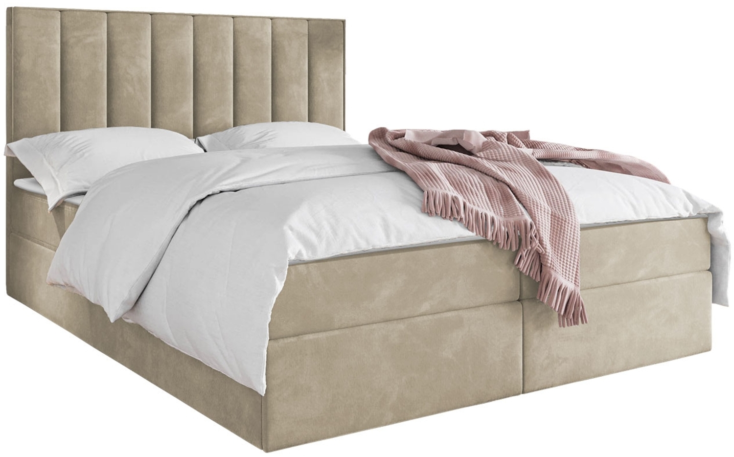 Mirjan24 Boxspringbett Draban II , Sand, 180x200 cm Bild 1