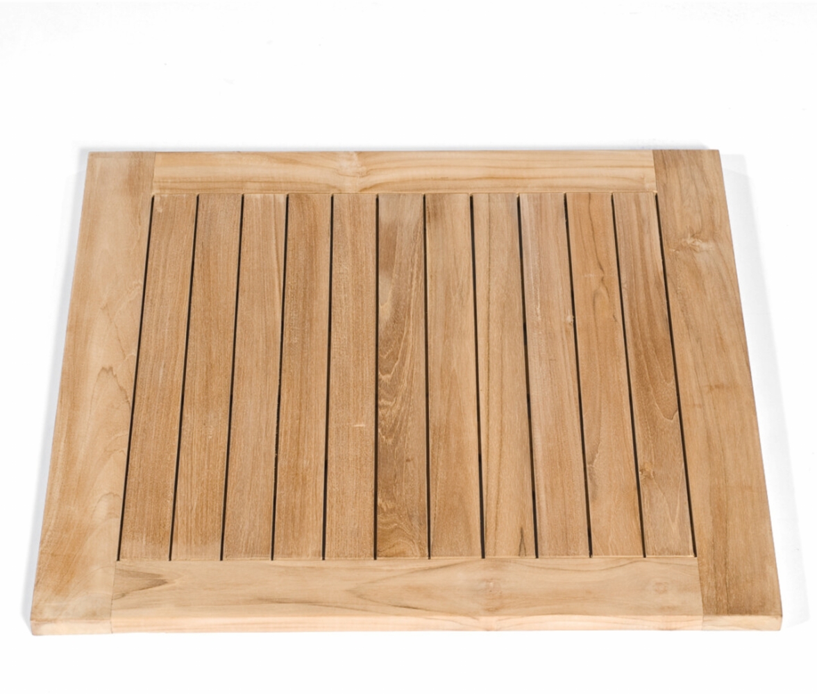 Sonnenpartner Tischgestell Rhodos Alu gebürstet mit wählbarer Tischplatte Tischplatte "TUNIS"" 80 x 80 cm Teakholz 80050292" Bild 1