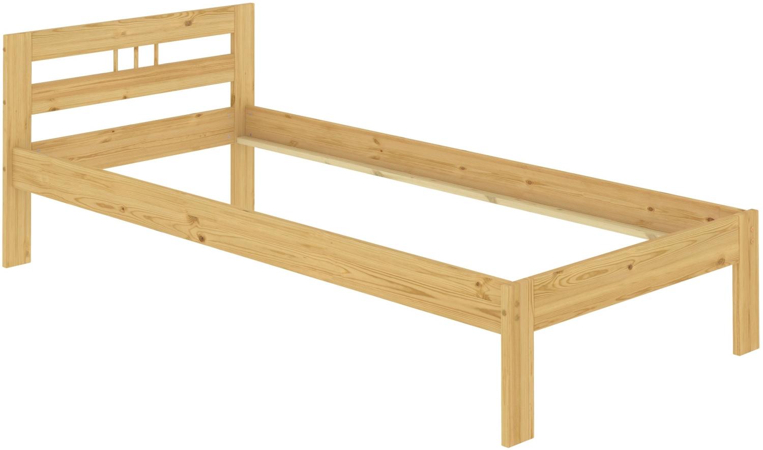 Erst-Holz Bettgestell Einzelbett Massivholz Kiefer natur 100x200 Futonbett ohne Zubehör 60. 64-10 oR Bild 1