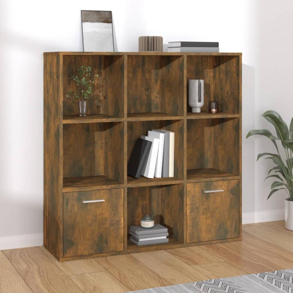 vidaXL Bücherschrank Räuchereiche 98 x 30 x 98 cm [815447] Bild 1