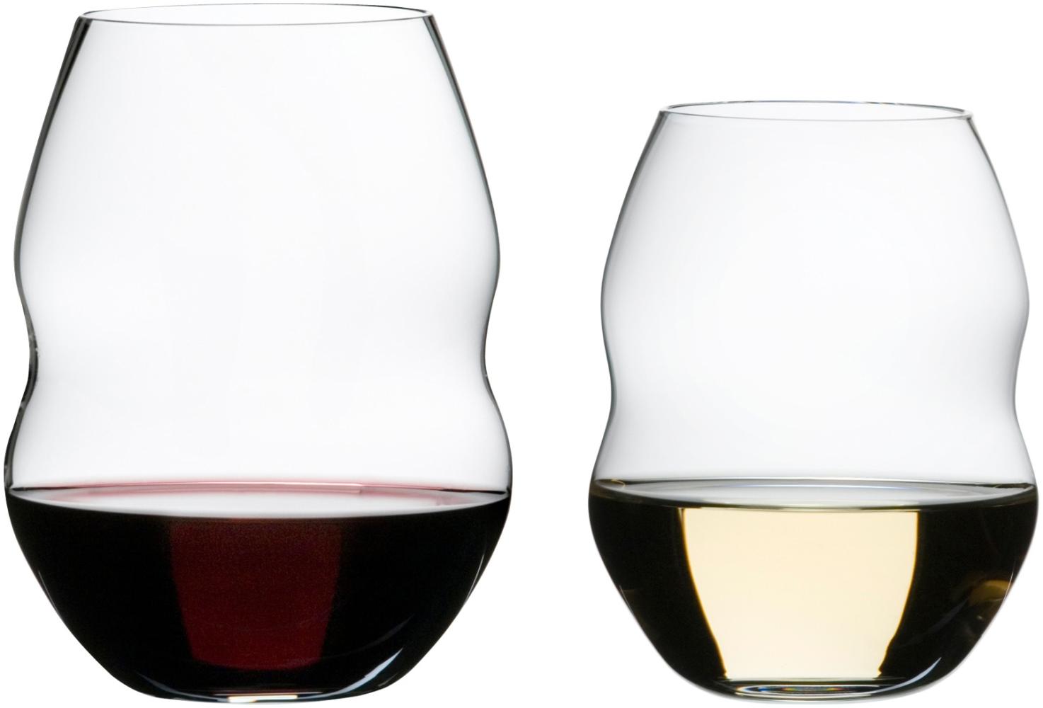 Riedel Swirl Weißwein, Weißweinglas, Weinglas, hochwertiges Glas, 380 ml, 2er Set, 0450/33 Bild 1