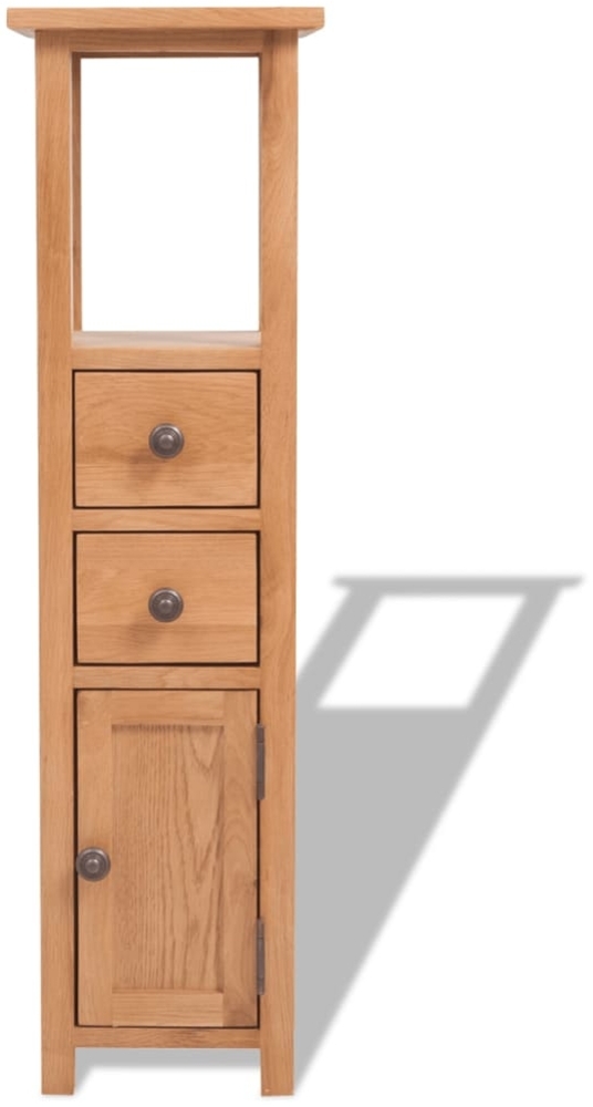 vidaXL Eckschrank 26x26x94 cm Massivholz Eiche 243931 Bild 1