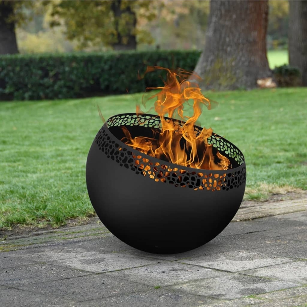 Esschert Design Feuerstelle Kugel Sprenkel Schwarz 442356 Bild 1