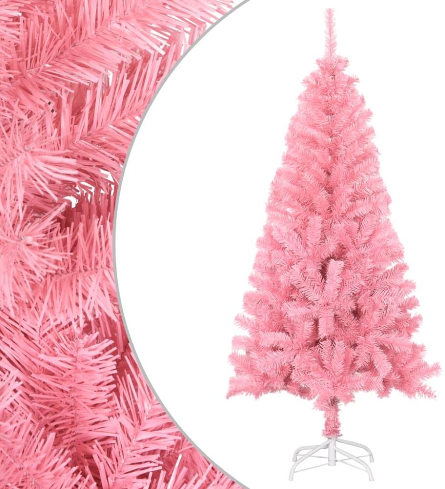 vidaXL Künstlicher Weihnachtsbaum mit Ständer Rosa 150 cm PVC 320997 Bild 1