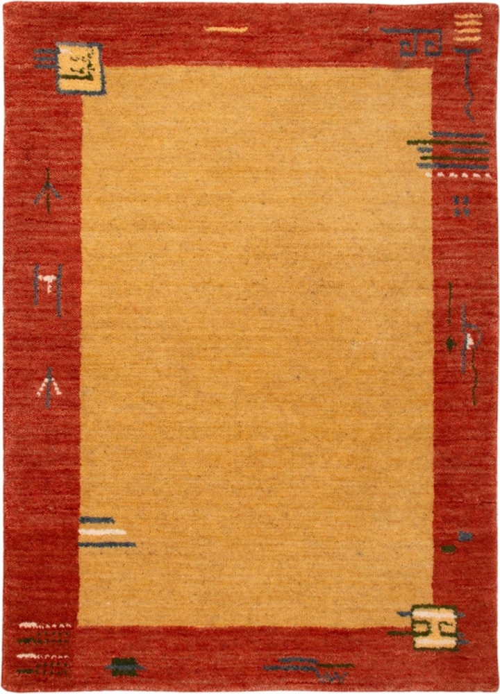 Morgenland Gabbeh Teppich - Softy - 90 x 60 cm - gelb Bild 1