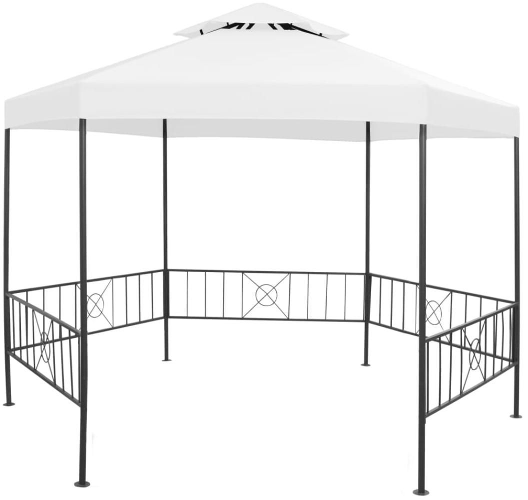 vidaXL Gartenpavillon 323x275x265 cm Weiß 180 g/m² 312233 Bild 1