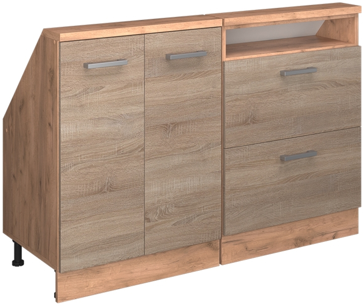 Dachschrägenschrank-Set Rion Sonoma/Goldkraft Eiche 2er Set Vicco Bild 1