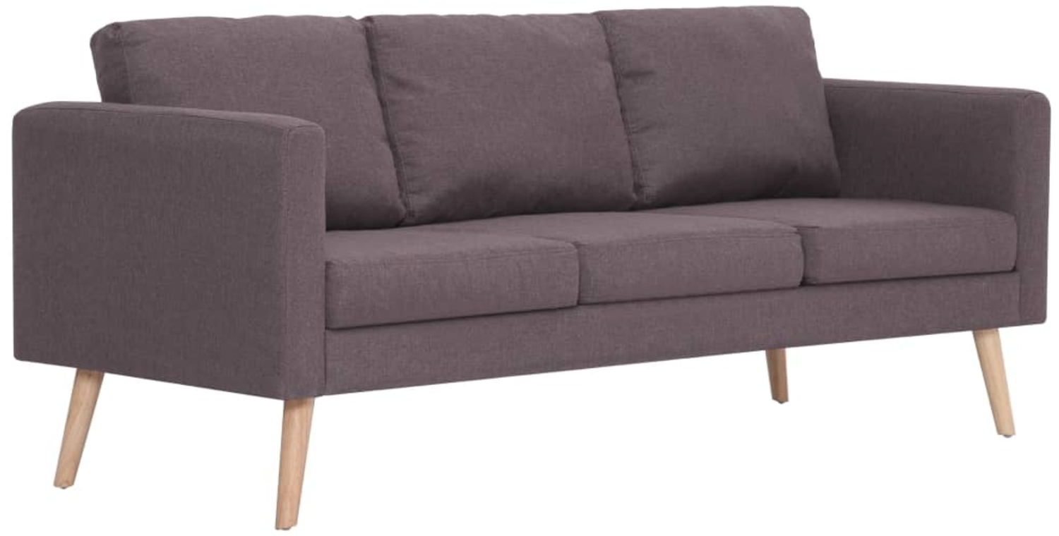 vidaXL 3-Sitzer-Sofa Stoff Taupe [281366] Bild 1