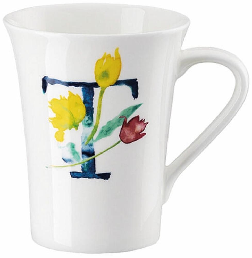 Hutschenreuther Flower Alphabet Becher mit Henkel - T, Bone China, Tulipa, 400 ml, 02048-727399-15505 Bild 1