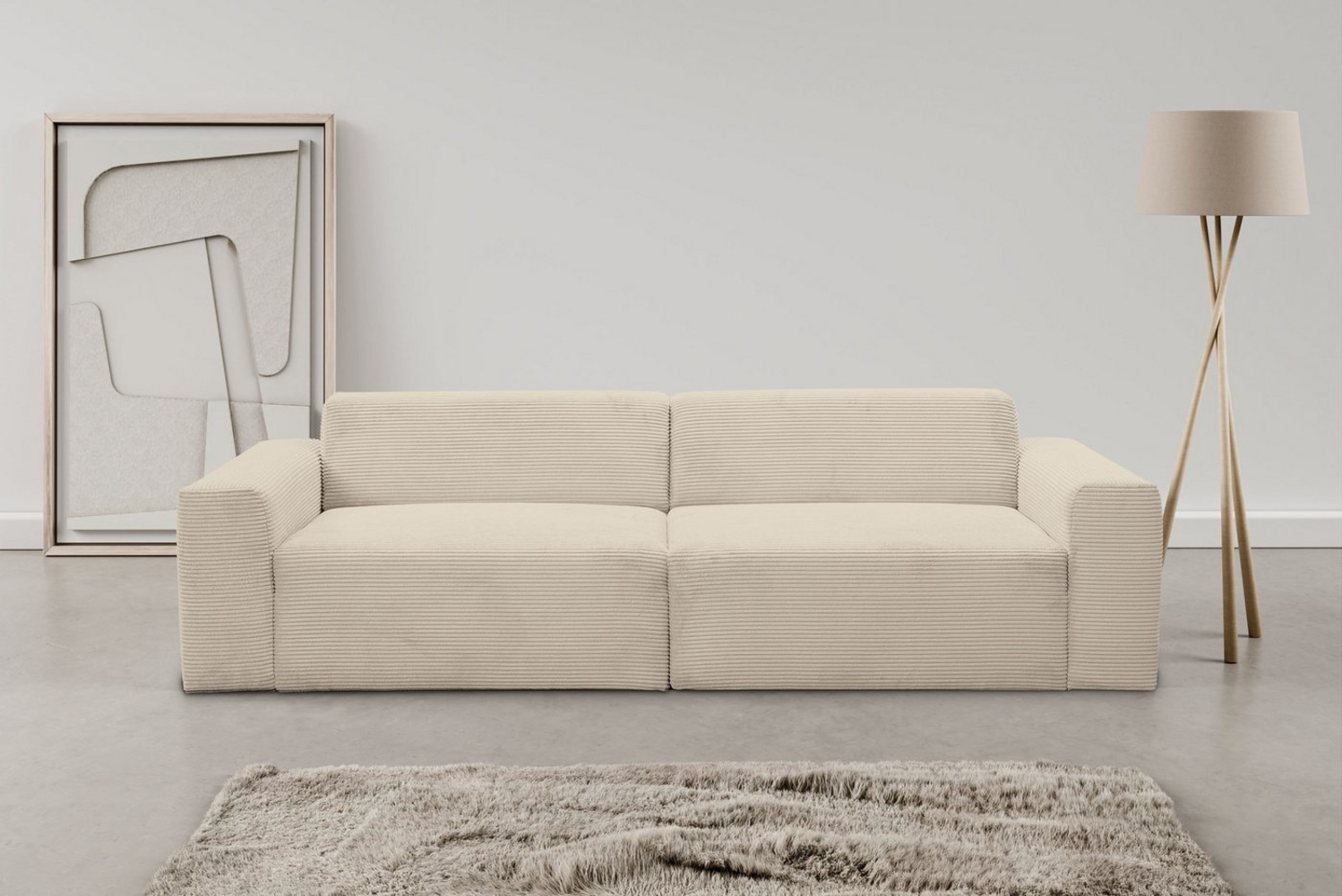 WERK2 Sofa Zeus 3-Sitzer, Curvy Trend 3-Sitzer mit urbaner Optik Bild 1