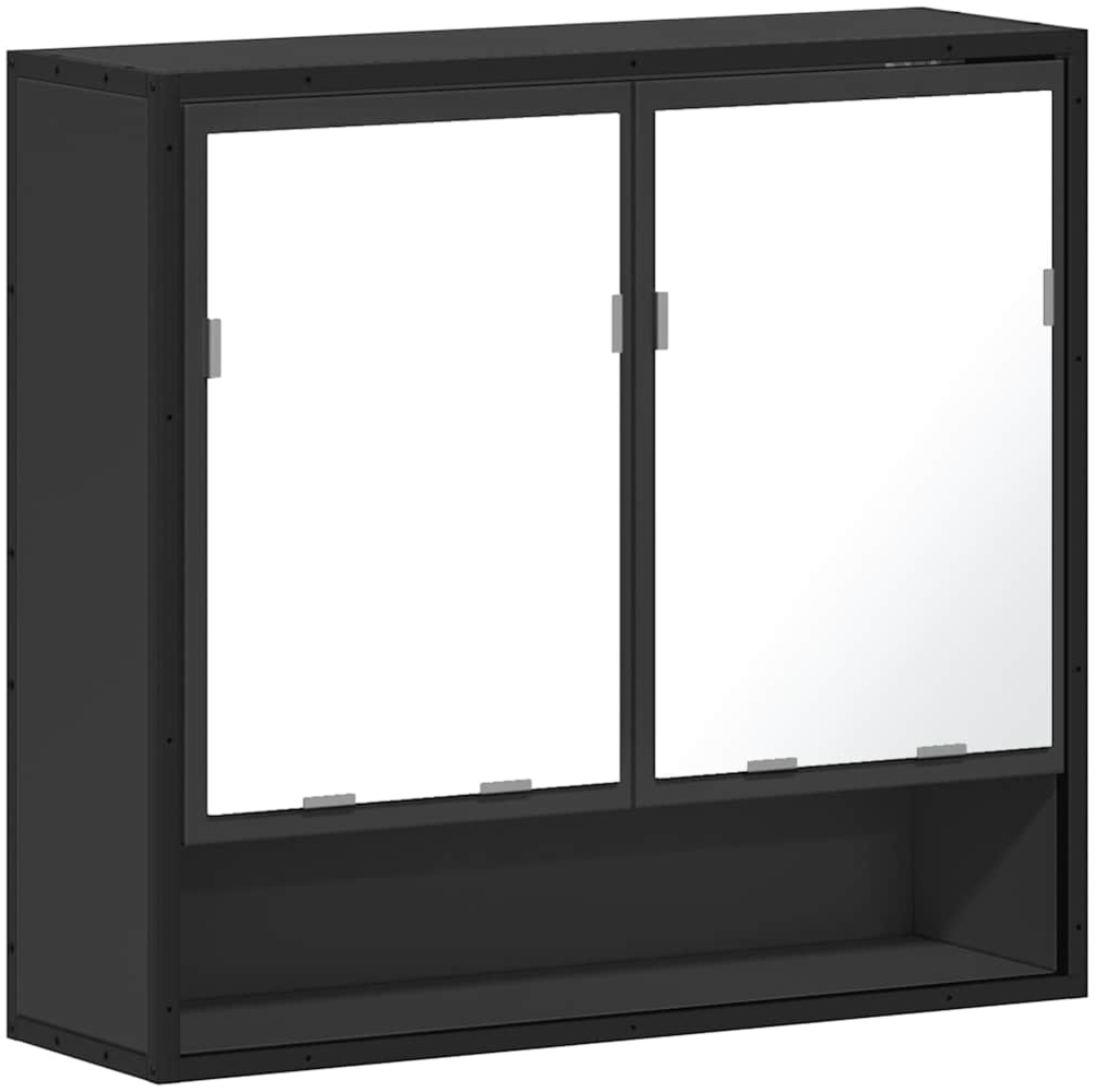 vidaXL Spiegelschrank Schwarz 65x20x60 cm Holzwerkstoff 849259 Bild 1