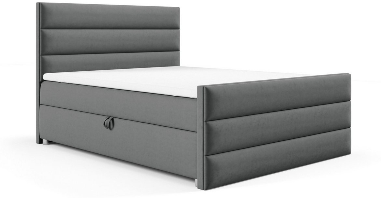 Best for Home Boxspringbett mit Bettkasten Trinity K1 Lux, inkl. 7 cm Topper (140x200 160x200 180x200 200x200 cm), Verschiedene Liefermöglichkeiten, TOP Preis-Leistungs-Verhältnis Bild 1