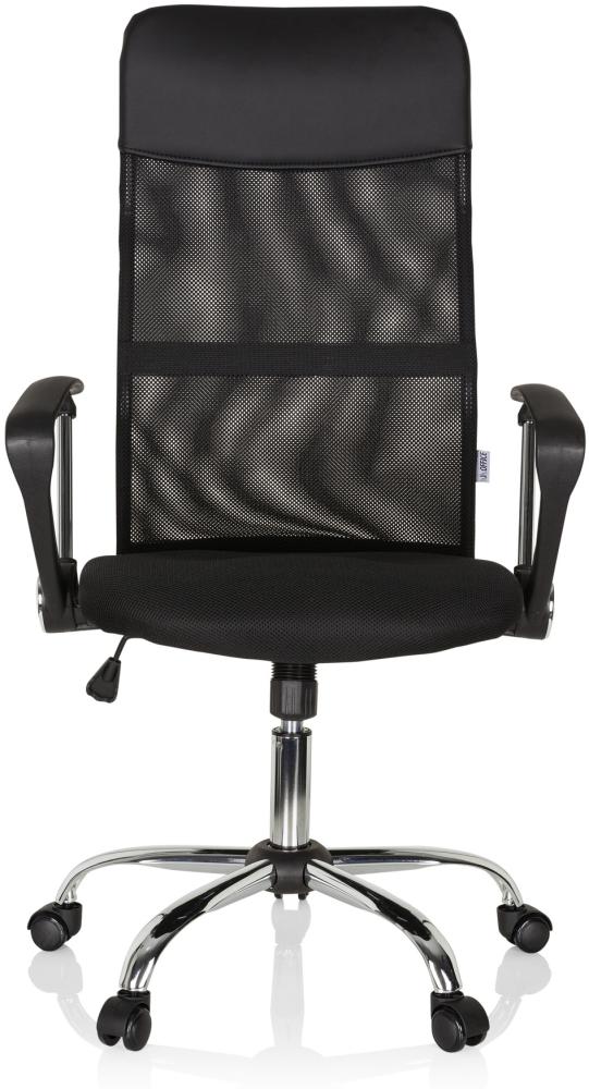 hjh OFFICE Home Office Chefsessel PURE NET Kunstleder/Netzstoff schwarz Bild 1