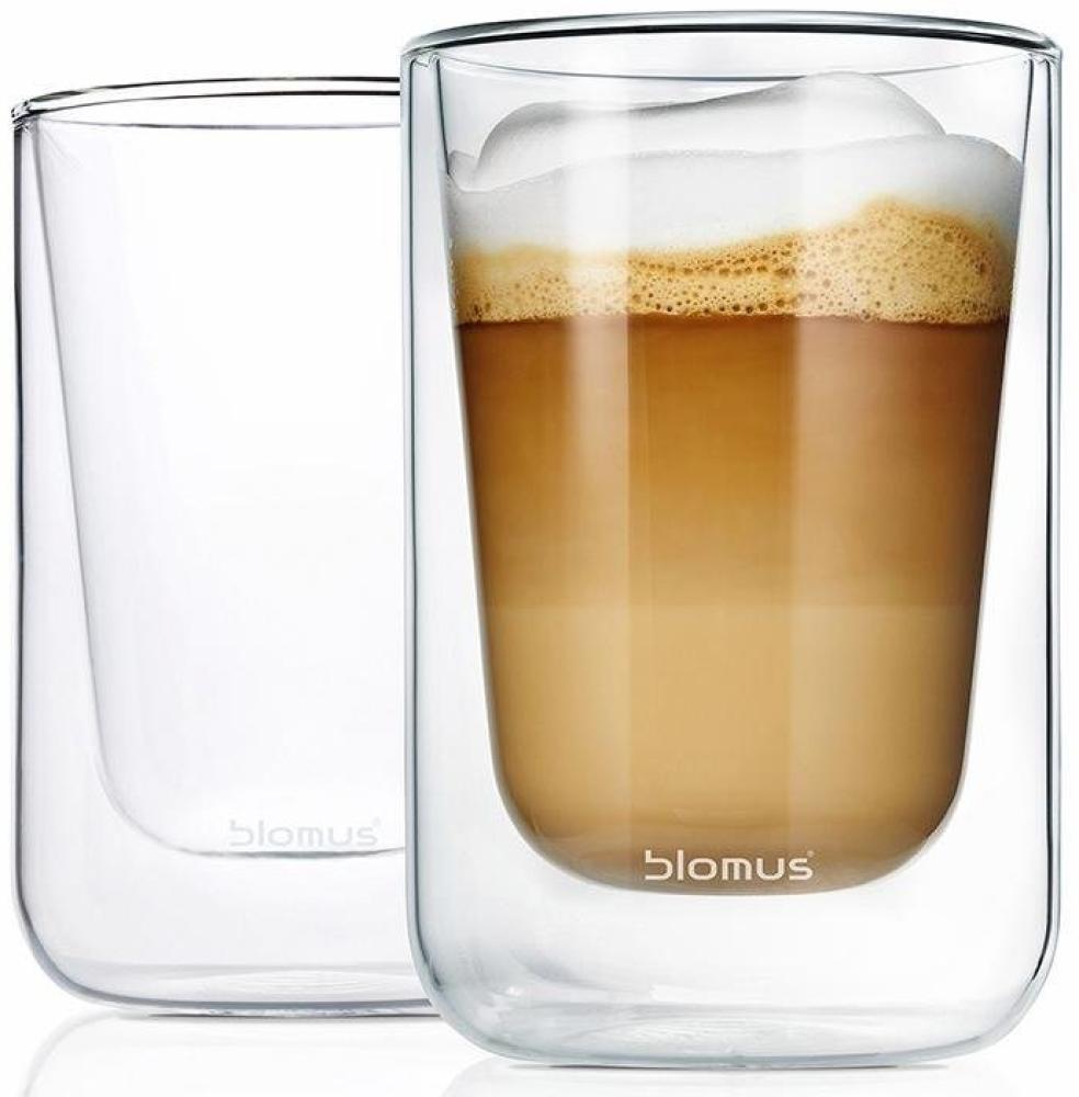 Blomus Nero Cappuccinogläser-Set, 2-tlg, Thermo-Cappuccinogläser, Cappuccinobecher, Glas, Becher, 250 ml, 63654 Bild 1