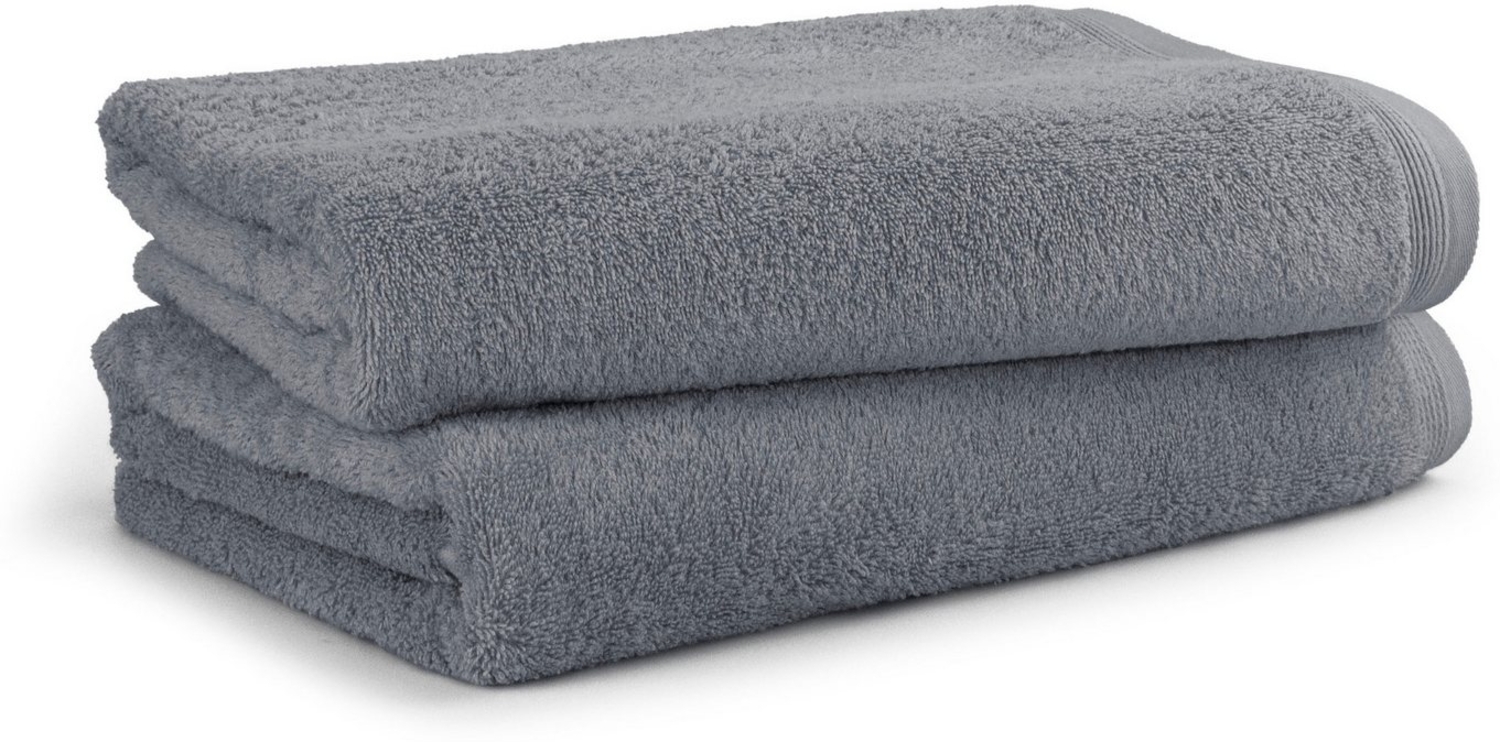 Möve Badetücher Superwuschel 100% Premium Cotton Baumwolle, Walkfrottier (2-St), Spar-Set, Made in Germany, 2x Badetücher mit Bordüre, einfarbig, weich Bild 1